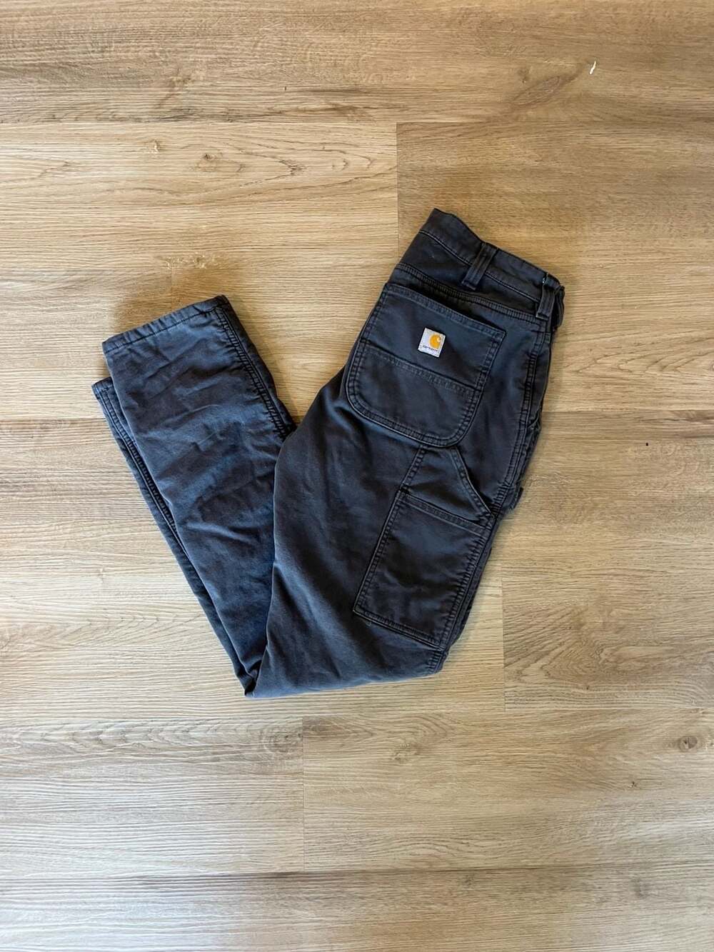 Carhartt, Relaxed Fit Fleece Lined Utility Pants, Dark Grey, Durable Workwear,8